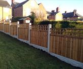 Breaston - 6' x 5' Premium Feather Edge Fence Panels, Slotted Posts and Patterned Gravel Boards